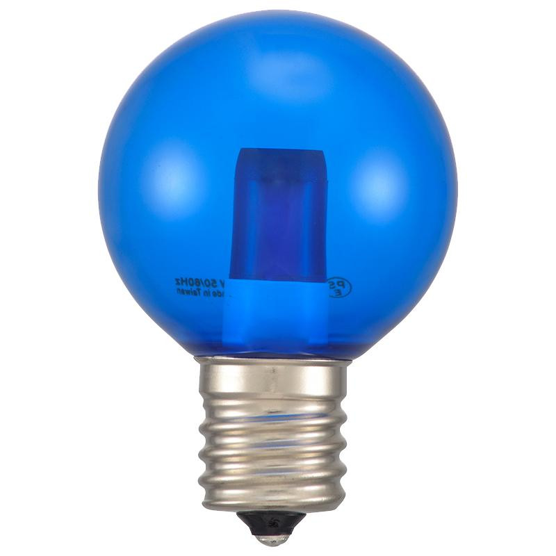 OHM LEDミニボール球装飾用 G40/E17/1.2W/1lm/クリア青色 LDG1B-H-E17 13C 電球 LED電球