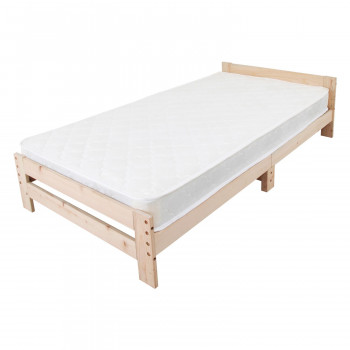 高さ調節できる檜すのこベッド 棚なし マットレスセット JHB-100MTS ベッド マットレス マットレスセット