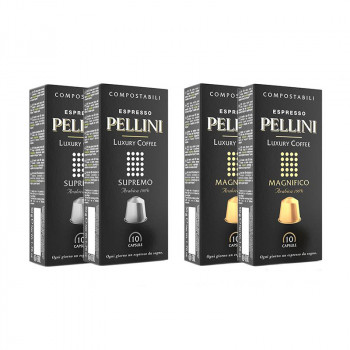 Pellini(ペリーニ) エスプレッソカプセル スプレーモ＆マグニフィコ 各2箱セット コーヒー