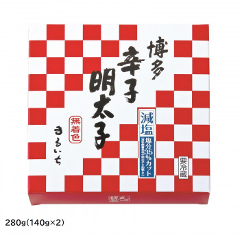 まるいち 減塩辛子明太子(無着色) 樽(ギフト用) 280g(140g×2) Z6303 明太子